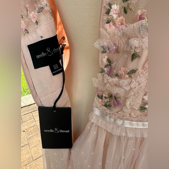 New BHLDN Needle & Thread Ophelia Bodice Ankle Gown Size 12- Pink - Picture 4 of 5